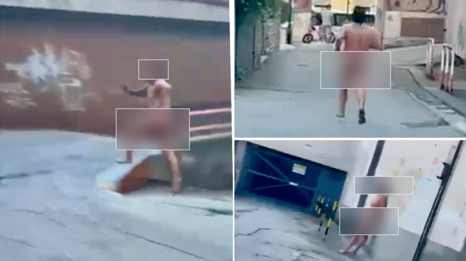 Video virale a Domodossola: uomo nudo corre vicino alla stazione